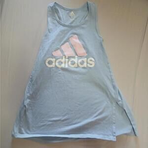 Adidas women's blue and‎ pink workout tank top